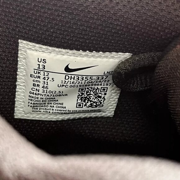 Nike Oregon Ducks Size 13 Alpha Menace Pro 3 PE Football Cleats Sequoia / Yellow - Picture 8 of 8